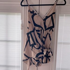 H&M Champagne Tie-Front Romper